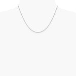 14K White Gold 1.0 mm Diamond-Cut Cable Chain Necklace 16"-24" - Product Photo