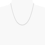 14K White Gold 1.0 mm Diamond-Cut Cable Chain Necklace 16"-24" - Product Photo