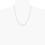 14K White Gold 1.0 mm Diamond-Cut Cable Chain Necklace 16"-24" - Product Photo