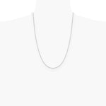 14K White Gold 1.0 mm Diamond-Cut Cable Chain Necklace 16"-24" - Product Photo