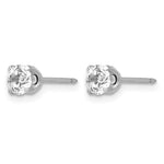 Inverness 14k White Gold 4.25mm CZ Post Earrings - Product Photo