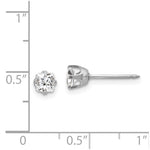 Inverness 14k White Gold 5mm Sq CZ Post Earrings - Product Photo