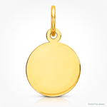 14k Plain .013 Gauge Circular Engravable Disc Charm - Lifestyle View