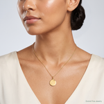 14k Plain .013 Gauge Circular Engravable Disc Charm - Model Shot