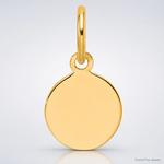 14k Plain .013 Gauge Circular Engravable Disc Charm - Lifestyle View