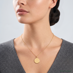 14K Round Disc Charm - Model Shot