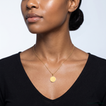 14K Round Disc Charm - Model Shot
