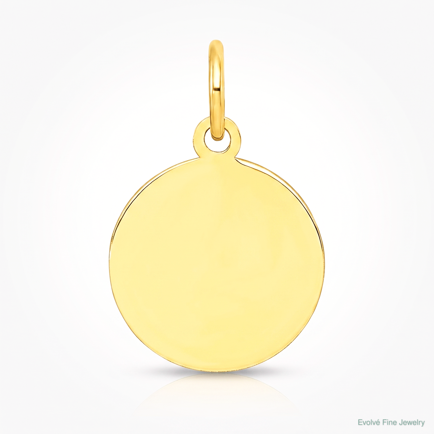 14K Round Disc Charm - Lifestyle View