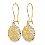 Leslie's 14K Two-tone Filigree Dangle Earrings - Product Photo