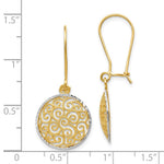 Leslie's 14K Two-tone Filigree Dangle Earrings - Product Photo