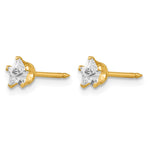 Inverness 14k 4mm Star CZ Post Earrings - Product Photo