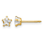 Inverness 14k 4mm Star CZ Post Earrings - Product Photo