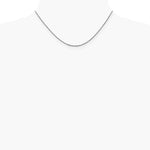 14K White Gold 1.5 mm Spiga Chain Necklace 16"-24" - Product Photo
