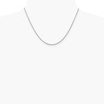 14K White Gold 1.5 mm Spiga Chain Necklace 16"-24" - Product Photo