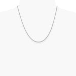 14K White Gold 1.5 mm Spiga Chain Necklace 16"-24" - Product Photo