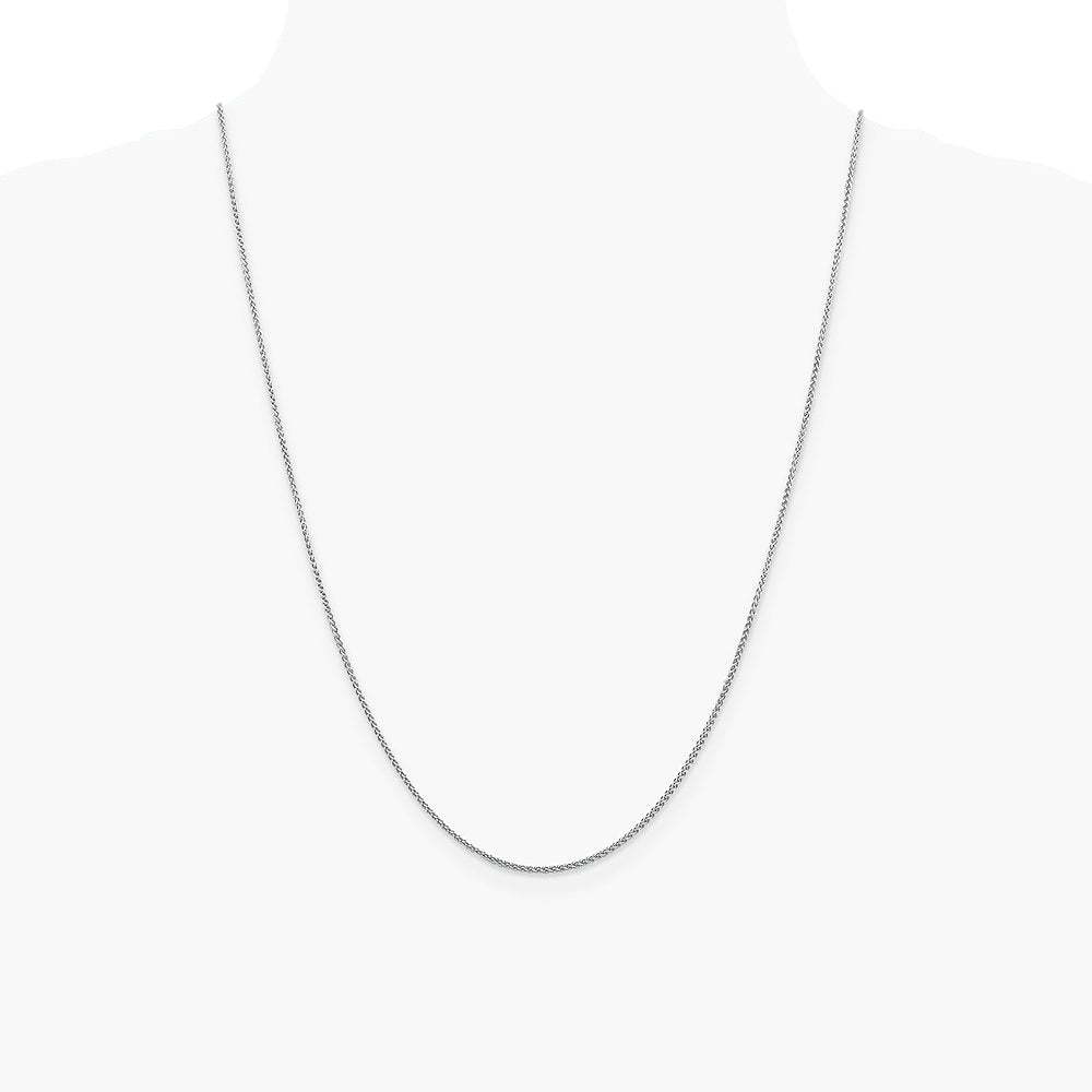 14K White Gold 1.5 mm Spiga Chain Necklace 16"-24" - Product Photo