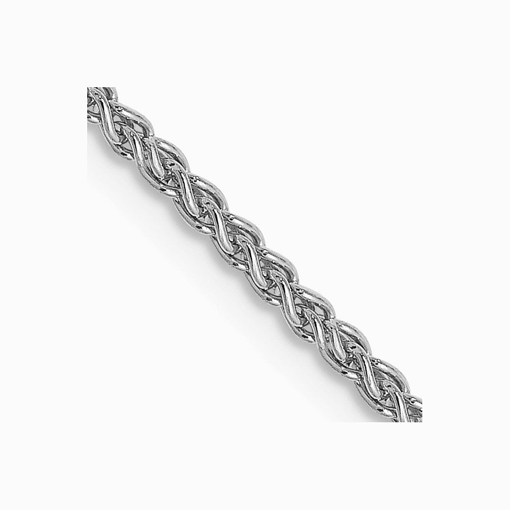 14K White Gold 1.5 mm Spiga Chain Necklace 16"-24"