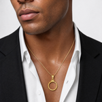 14k Diamond-cut 16.5mm x 1.35mm Screw Top Coin Bezel Pendant - Model Shot