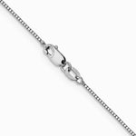 14K White Gold .8mm Box with Lobster Clasp Chain Necklace 16"-30" - Product Photo