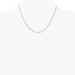 14K White Gold .8mm Box with Lobster Clasp Chain Necklace 16"-30" - Product Photo