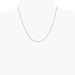 14K White Gold .8mm Box with Lobster Clasp Chain Necklace 16"-30" - Product Photo