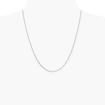 14K White Gold .8mm Box with Lobster Clasp Chain Necklace 16"-30" - Product Photo