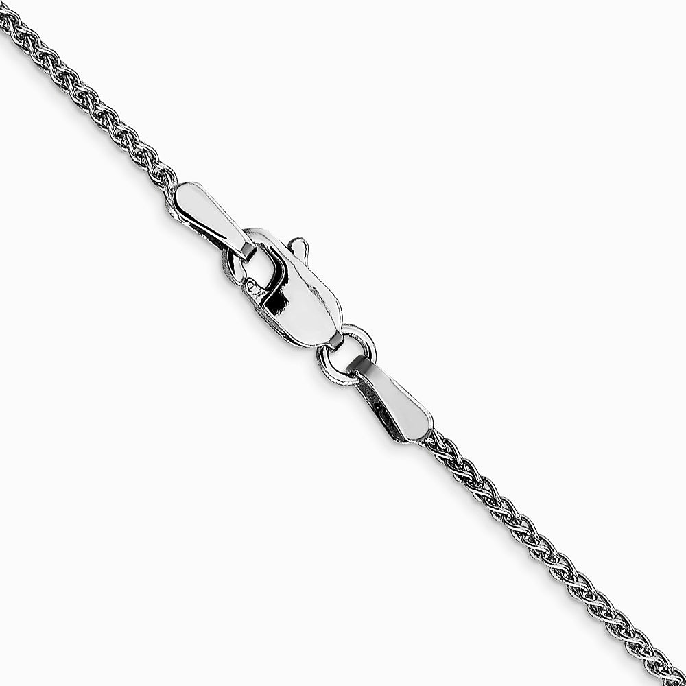 14K White Gold 1.25mm Spiga Chain Necklace 16"-24" - Product Photo