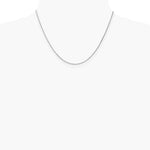 14K White Gold 1.25mm Spiga Chain Necklace 16"-24" - Product Photo