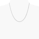 14K White Gold 1.25mm Spiga Chain Necklace 16"-24" - Product Photo