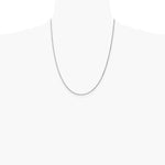 14K White Gold 1.25mm Spiga Chain Necklace 16"-24" - Product Photo