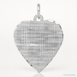 SS Rh-plt Engraveable Heart Patterned Polished Front/Satin Back Disc - Lifestyle View