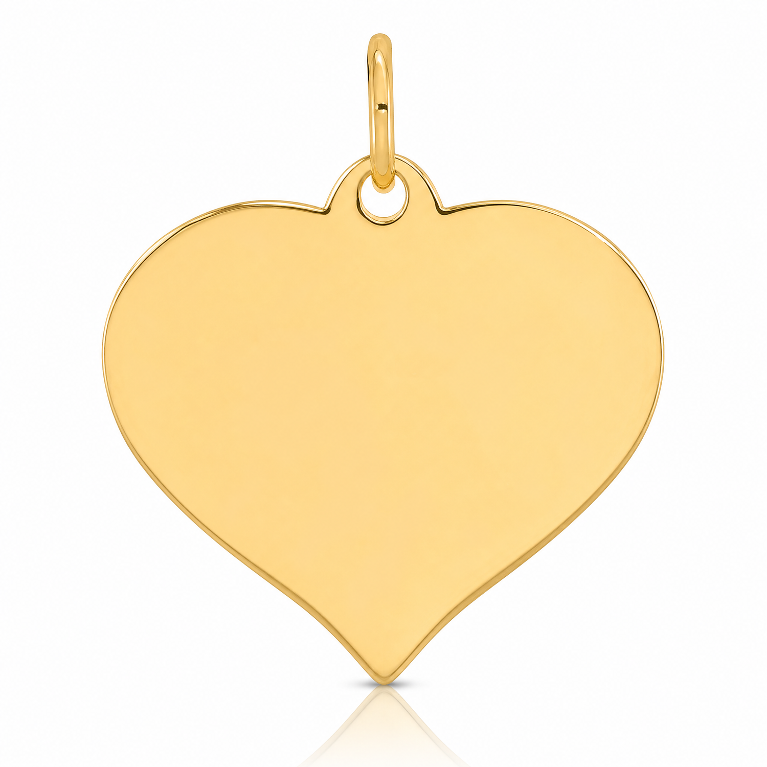 14K Heart Disc Charm - Lifestyle View