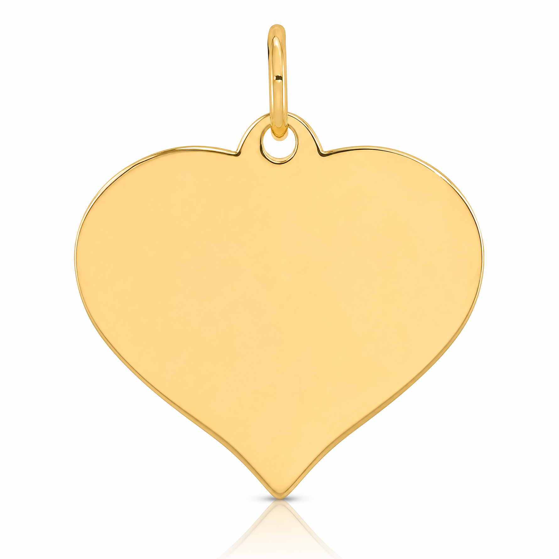14K Heart Disc Charm - Lifestyle View