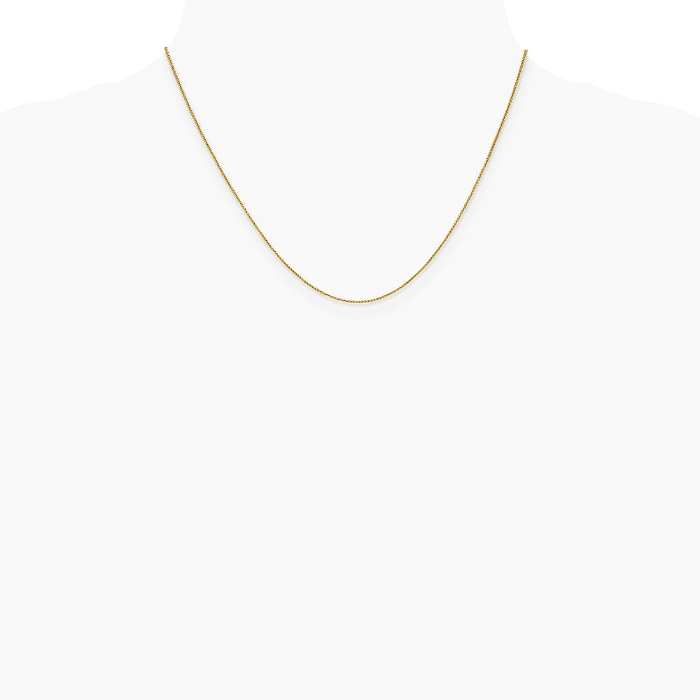 14K Yellow Gold .85mm Spiga Chain Necklace 16"-24" - Product Photo