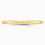 10K Yellow Gold 10KY 2mm Half Round Band Size 10 - Product Photo