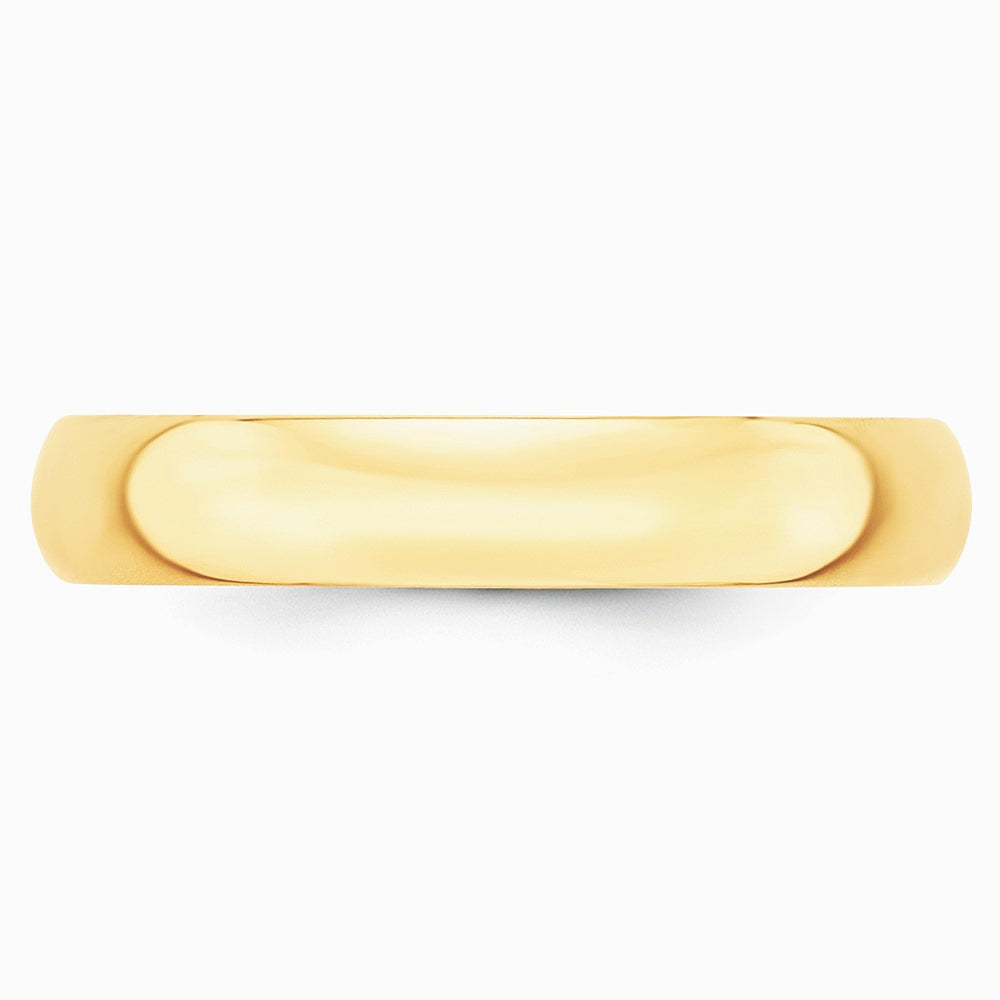 10K Yellow Gold 10KY 4mm LTW Half Round Band Size 10 - Product Photo