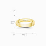10K Yellow Gold 10KY 4mm LTW Half Round Band Size 10 - Product Photo