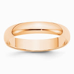 10K Rose Gold 4mm LTW Half Round Band Size 10 - Product Photo