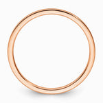 10K Rose Gold 1.2mm Half Round Satin Stackable Band Size 10 - Product Photo
