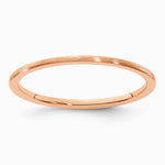 10K Rose Gold 1.2mm Half Round Satin Stackable Band Size 10 - Product Photo