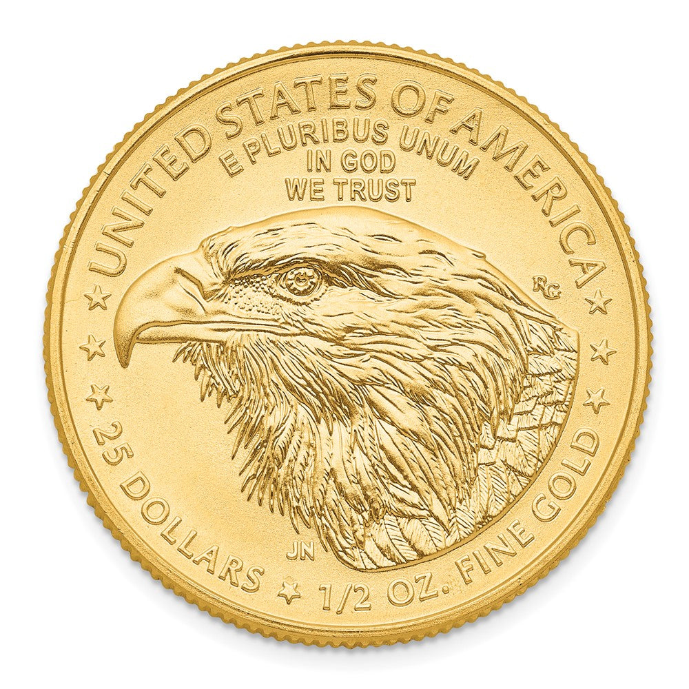 22K Yellow Gold 1/2 oz American Eagle Coin - Product Photo