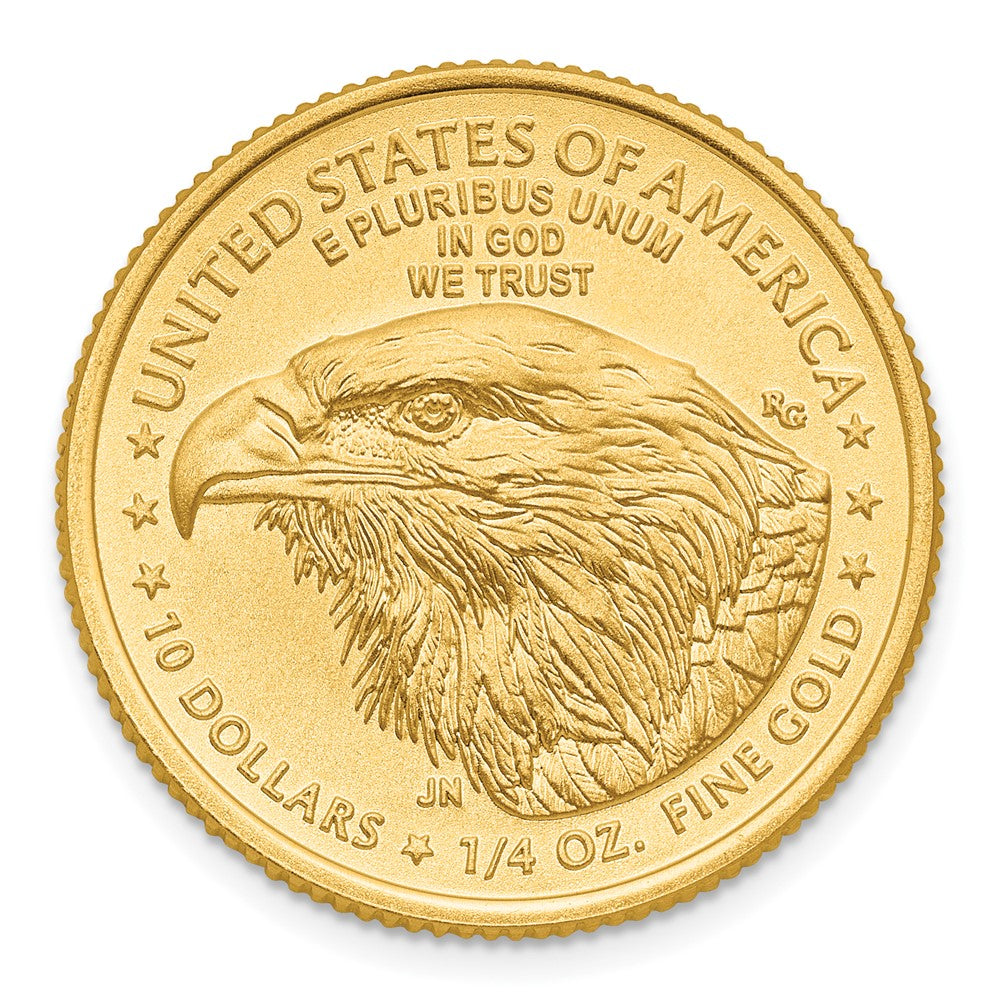 22K Yellow Gold 1/4 oz American Eagle Coin - Product Photo