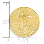 22K Yellow Gold 1/4 oz American Eagle Coin - Product Photo