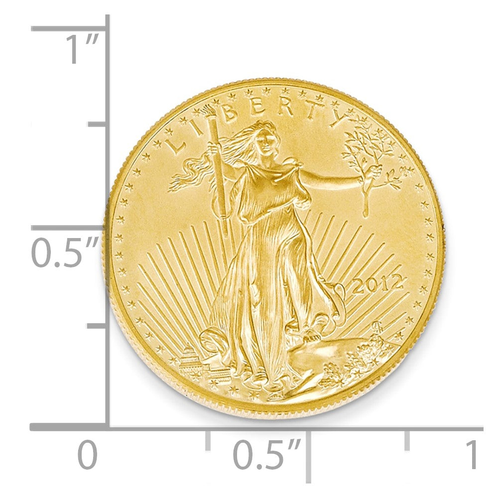 22K Yellow Gold 1/4 oz American Eagle Coin - Product Photo