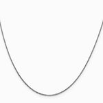 14K White Gold .8mm Diamond-Cut Quadra Wheat Chain Necklace 16"-24" - Product Photo