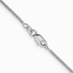 14K White Gold .8mm Diamond-Cut Quadra Wheat Chain Necklace 16"-24" - Product Photo