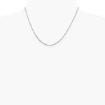 14K White Gold .8mm Diamond-Cut Quadra Wheat Chain Necklace 16"-24" - Product Photo