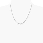 14K White Gold .8mm Diamond-Cut Quadra Wheat Chain Necklace 16"-24" - Product Photo