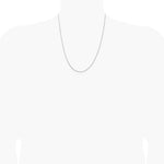 14K White Gold .8mm Diamond-Cut Quadra Wheat Chain Necklace 16"-24" - Product Photo