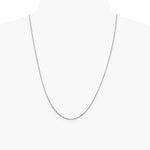 14K White Gold .8mm Diamond-Cut Quadra Wheat Chain Necklace 16"-24" - Product Photo